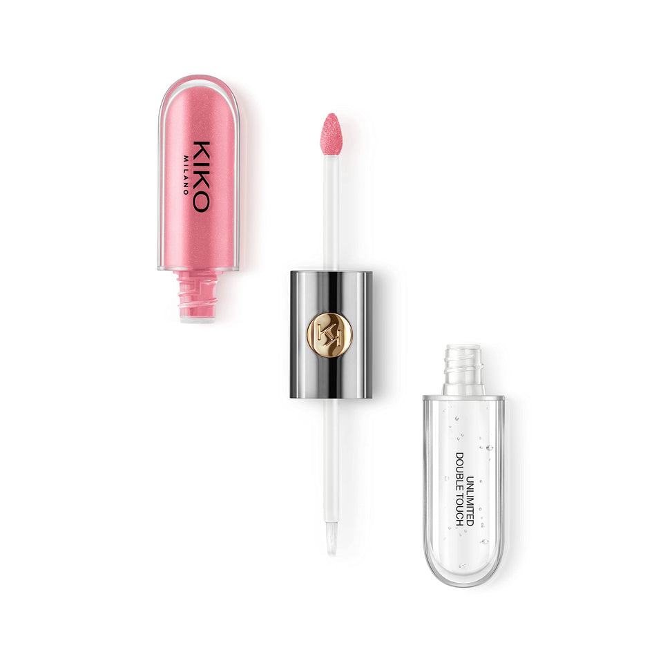 Kiko Milano front packaging showing dual-ended lipstick and glossy finish benefit