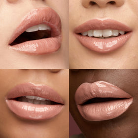 Kiko Milano model wearing bright glossy lips demonstrating long-lasting shine