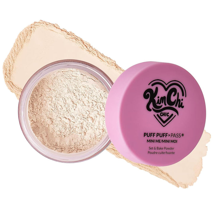 KimChiChic front packaging showing compact puff powder and portability benefit