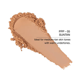 KimChiChic Suntan loose setting powder jar open revealing fine texture