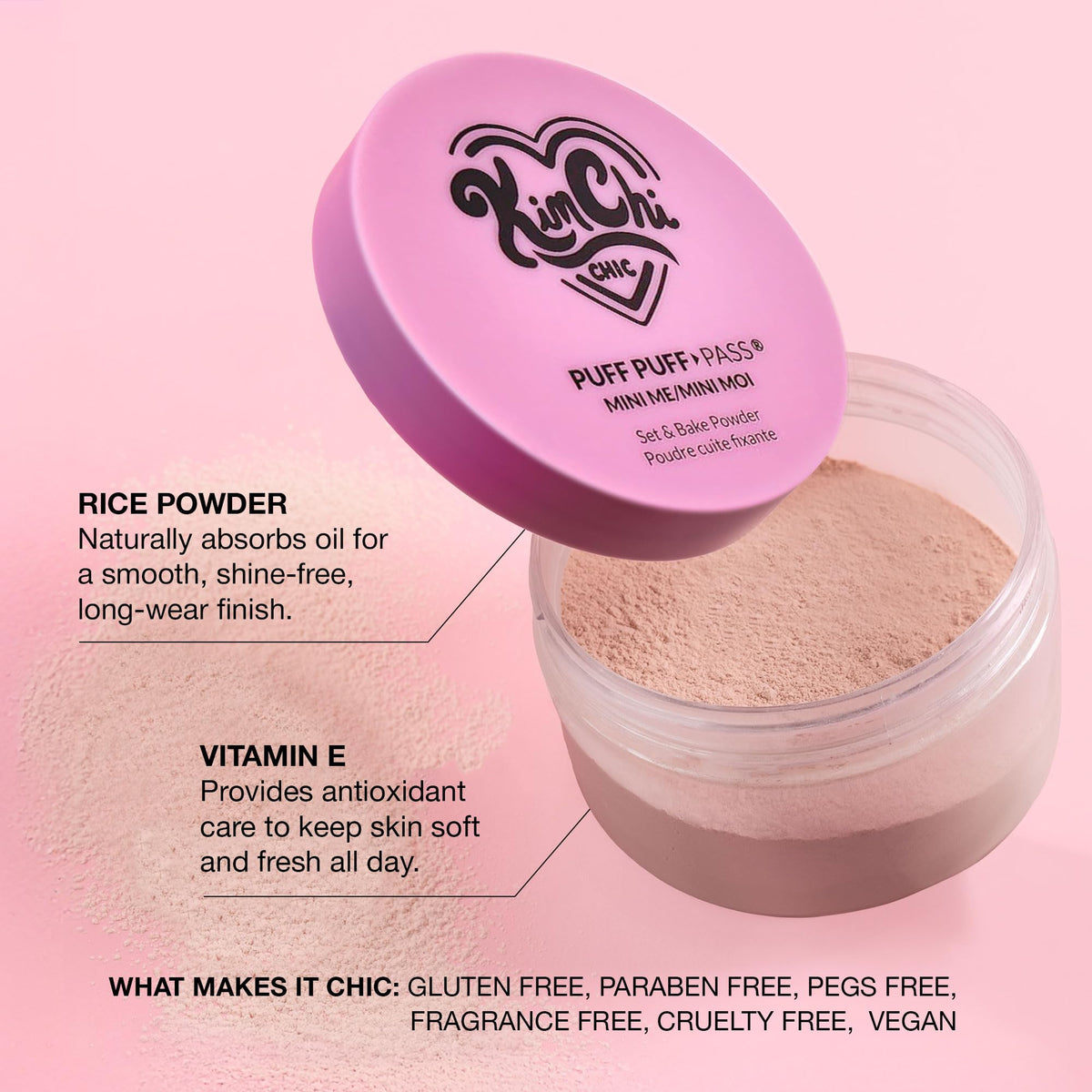 KimChiChic travel-size next to coin showing compact portability for touch-ups
