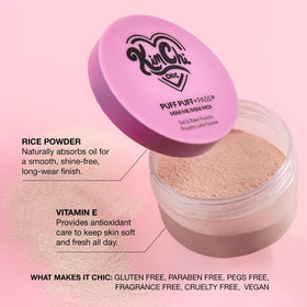 KimChiChic travel-size next to coin showing compact portability for touch-ups