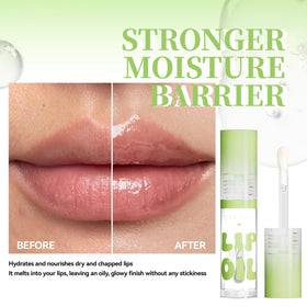 KIMIEYE texture gloss drop showing glossy, non-greasy finish and hydrating appearance