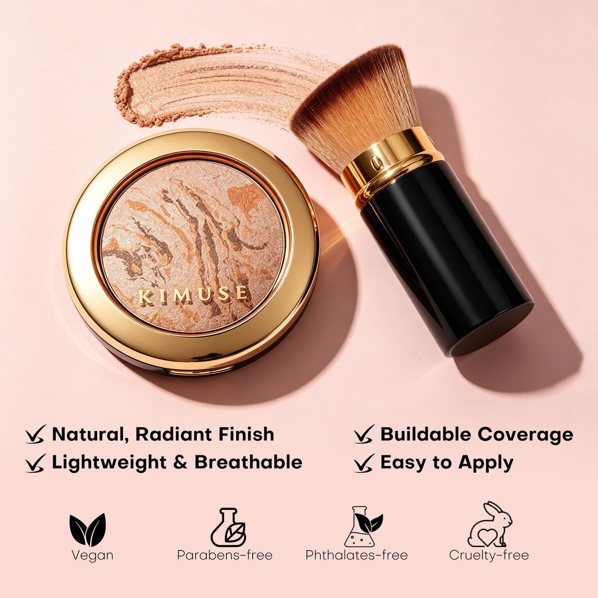 KIMUSE product label and ingredient list close-up showing transparency and formulation benefit