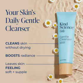 Kind Science creamy texture on fingertip demonstrating silky hydration and spreadability