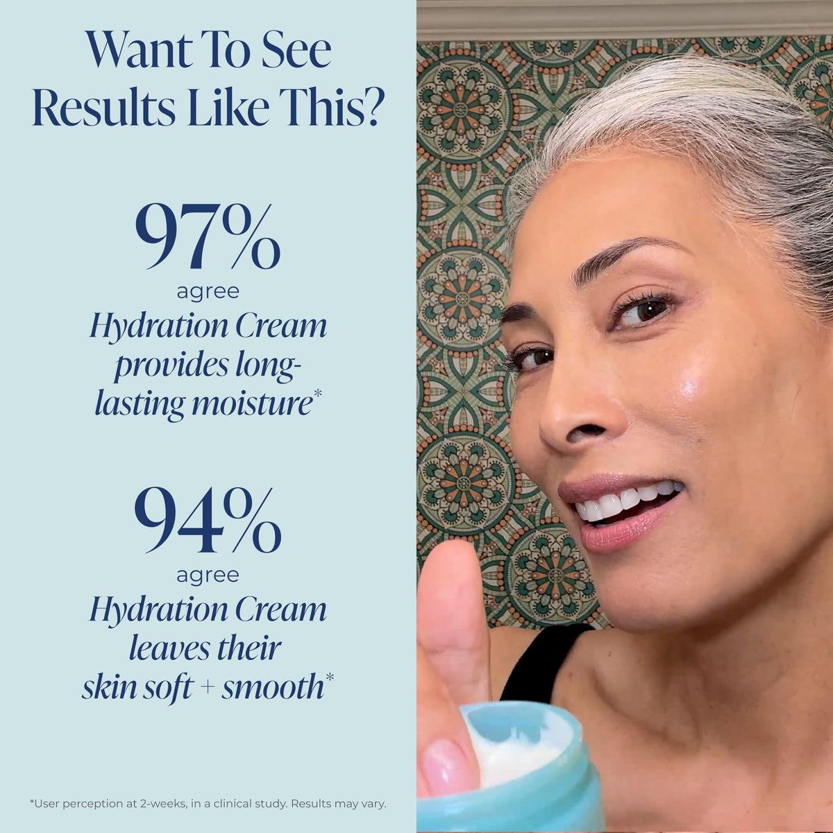 Kind Science open jar texture close-up shows rich yet light cream benefit: quick absorption