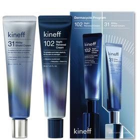Kineff front packaging showing both day and night creams, highlights portability