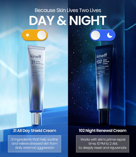 Kineff night cream rich texture detail, deep moisturization for overnight
