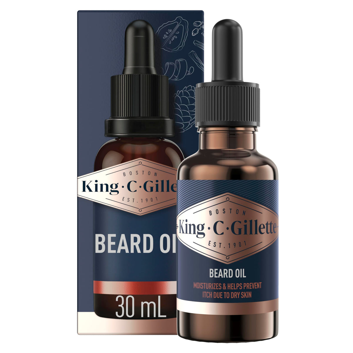 King C. Gillette front bottle view showing clean branding and conditioning benefit