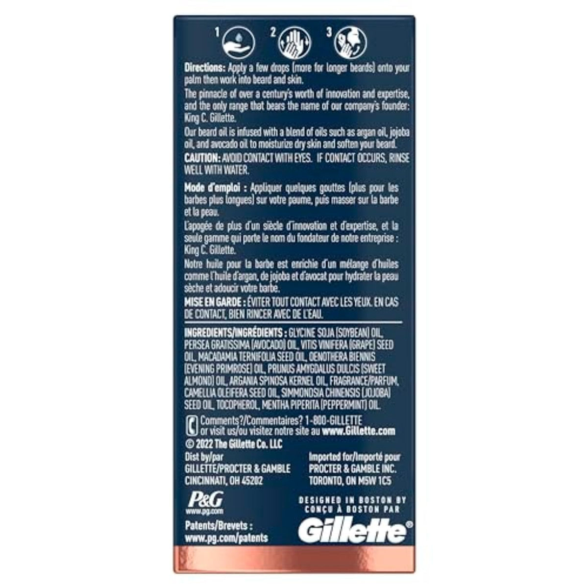 King C. Gillette product box and bottle highlighting premium packaging and gifting