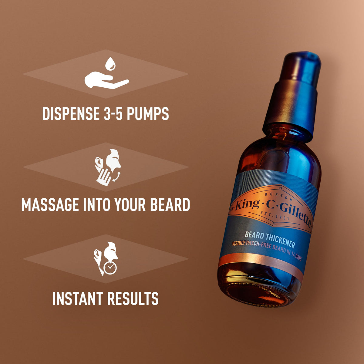 King C. Gillette ingredient focus with argan oil bottle representing conditioning benefit