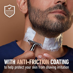 King C. Gillette platinum-coated blade detail highlighting sharp edge and corrosion resistance