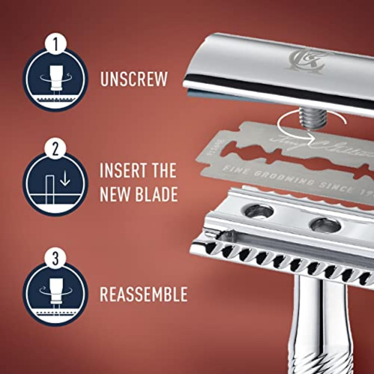 King C. Gillette blades stacked to display uniform edges and consistent performance