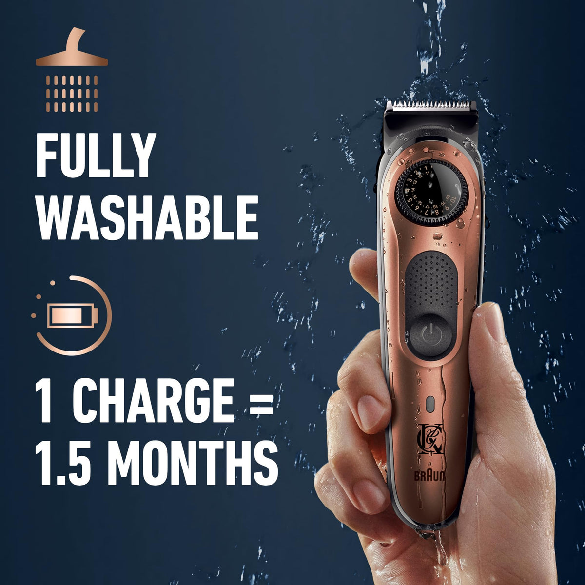 King C. Gillette charger and USB cable showing convenient portable charging for travel readiness