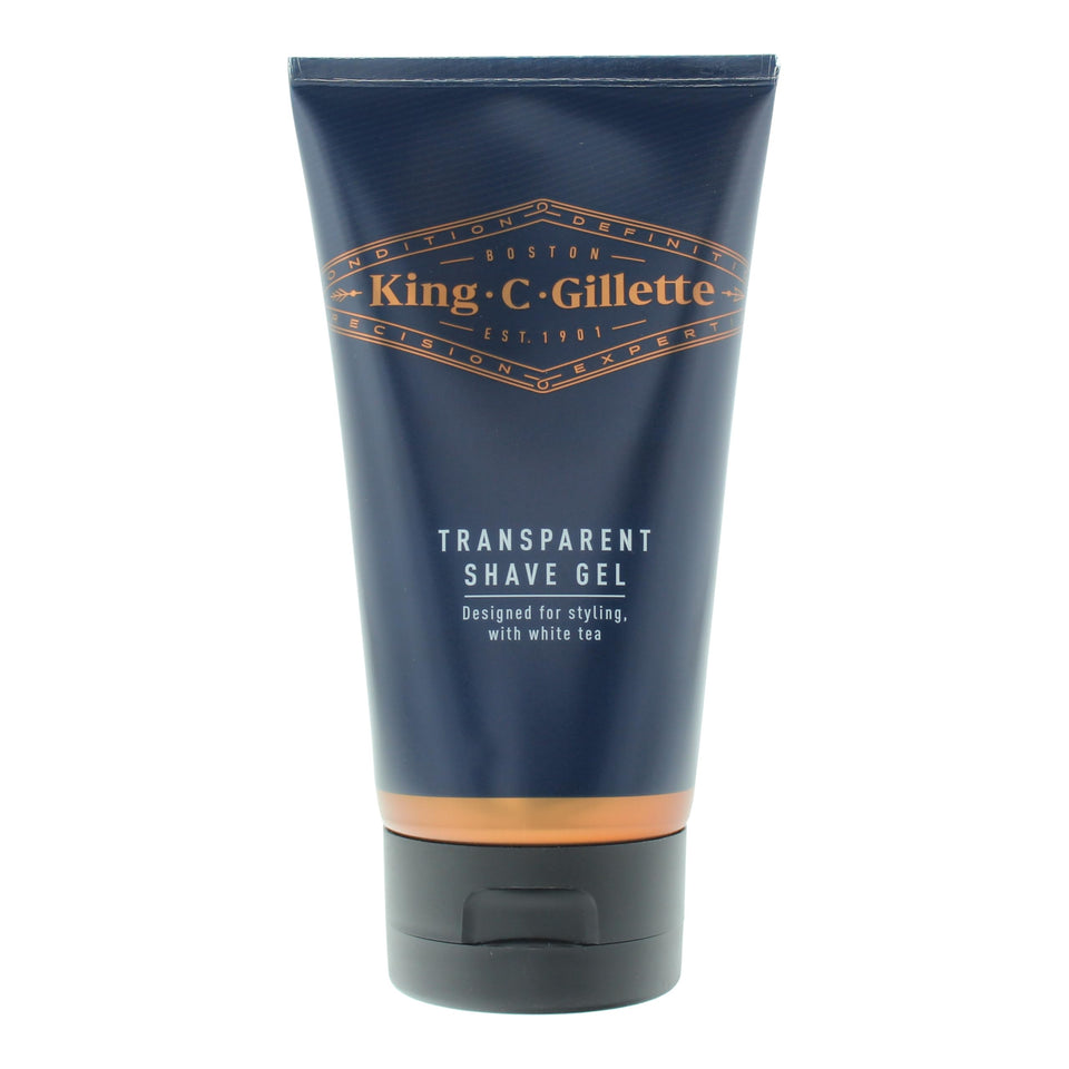 King C. Gillette front packaging showing 5 oz bottle and branding benefit