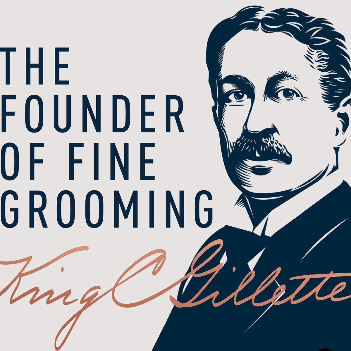 King C. Gillette on a bathroom shelf in lifestyle setting showing grooming routine benefit