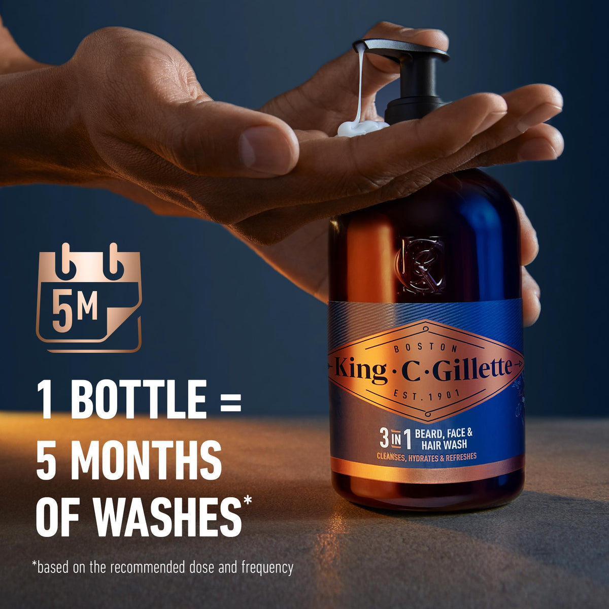 King C. Gillette rich lather texture close-up for easy rinse benefit