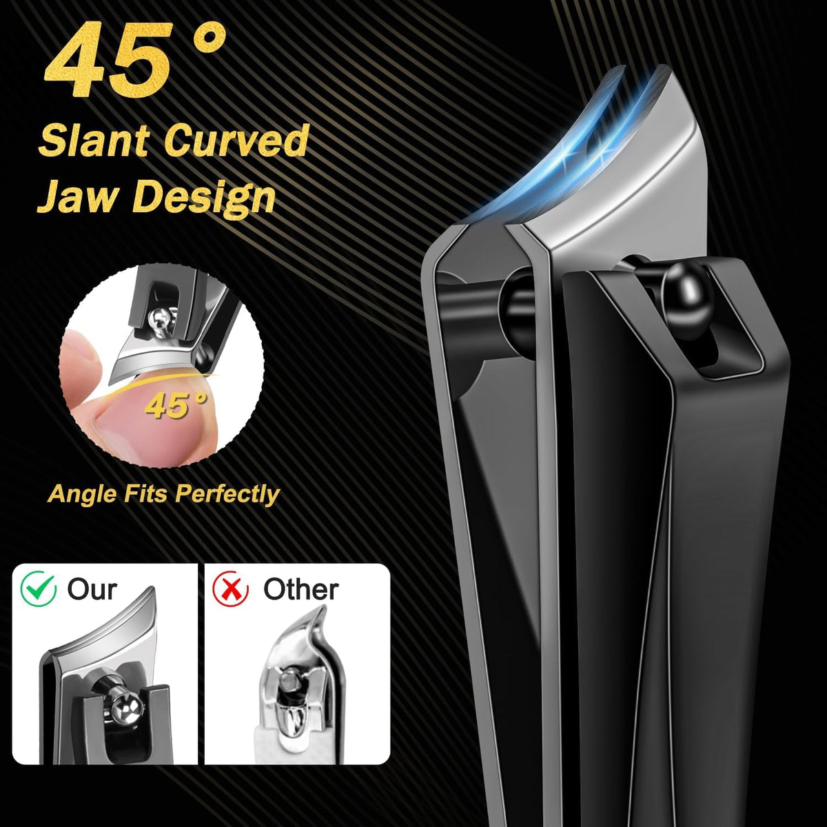 Kingfun non-slip handle texture close-up providing better grip and control
