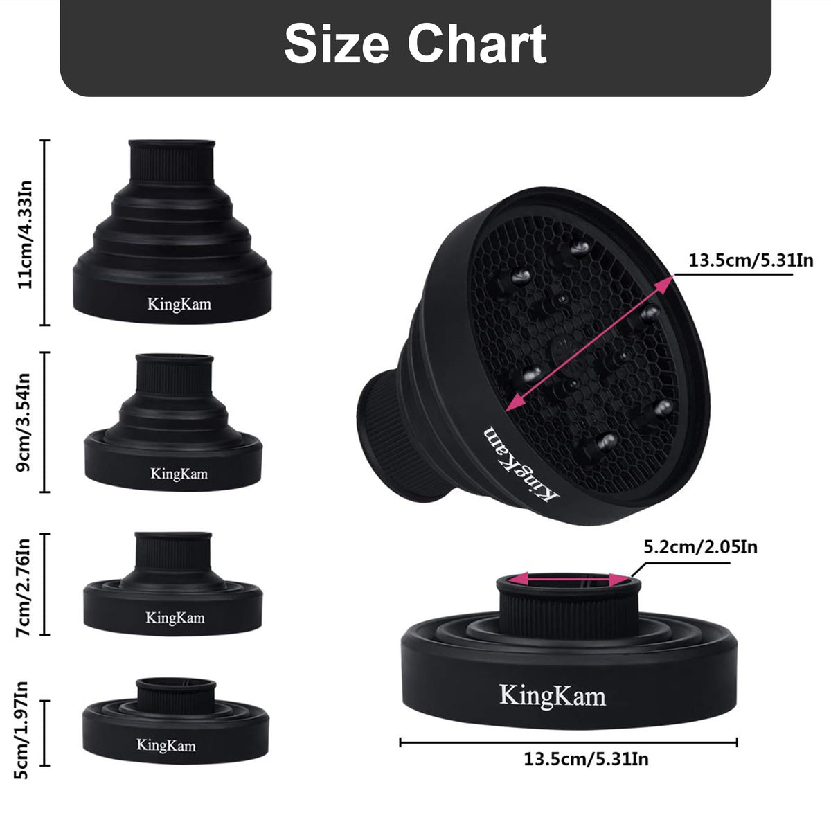 KingKam diffuser held in hand illustrating lightweight portable design