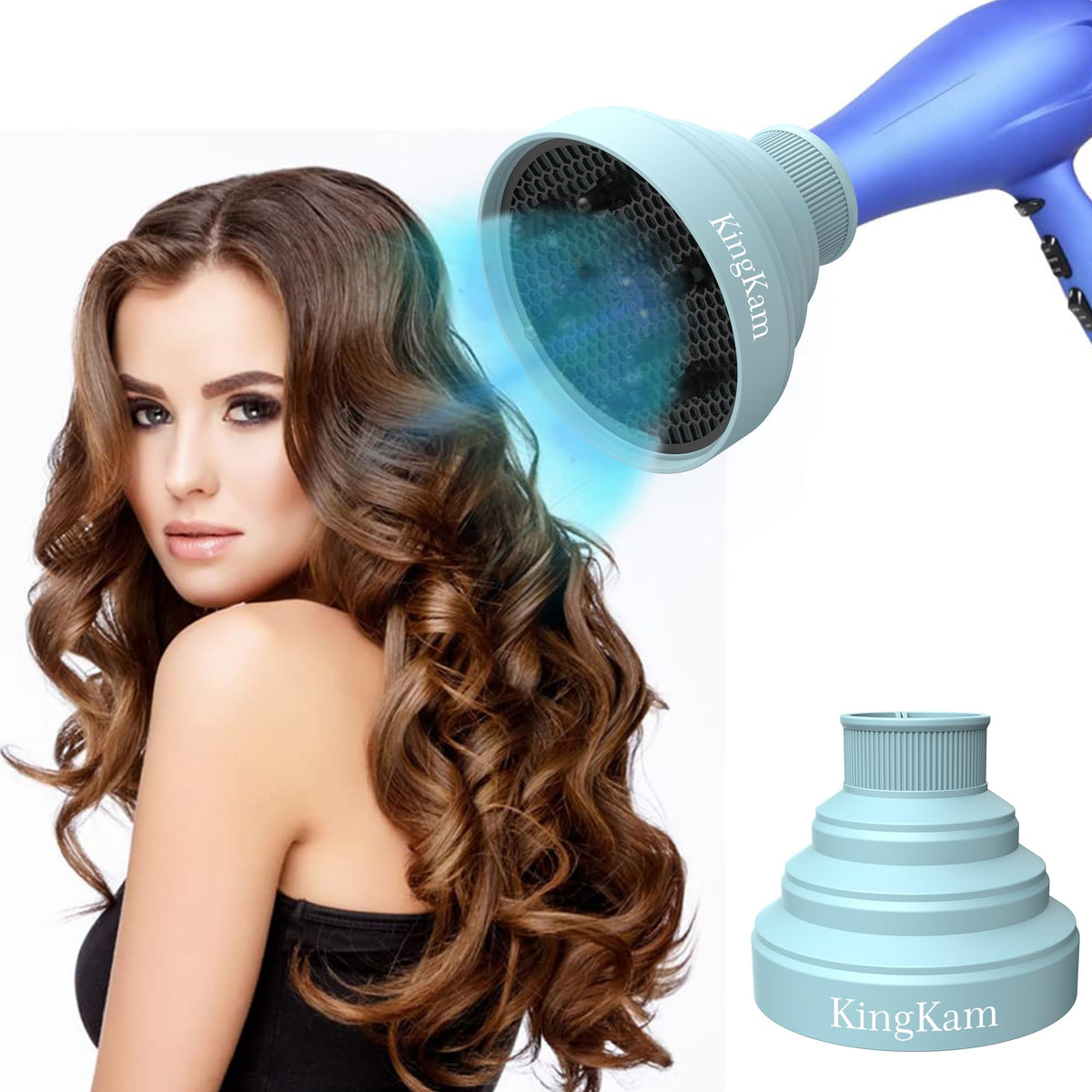 KingKam diffuser stored in a travel bag illustrating easy packing and space saving