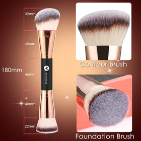 KINGMAS blending powder on cheek demonstrating soft diffused finish