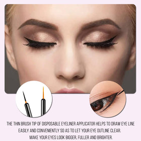 KINGMAS brush inserted in an eyeliner bottle for quick product pickup and accuracy
