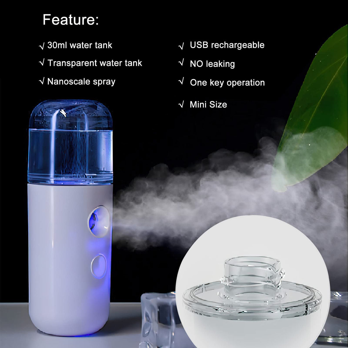 Kingsmile beside coin showing 30ml size for accurate scale and travel fit