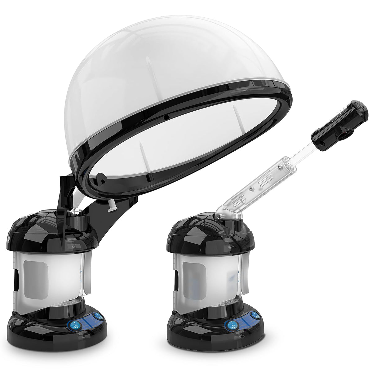 Kingsteam front view showing controls and compact design for easy salon use