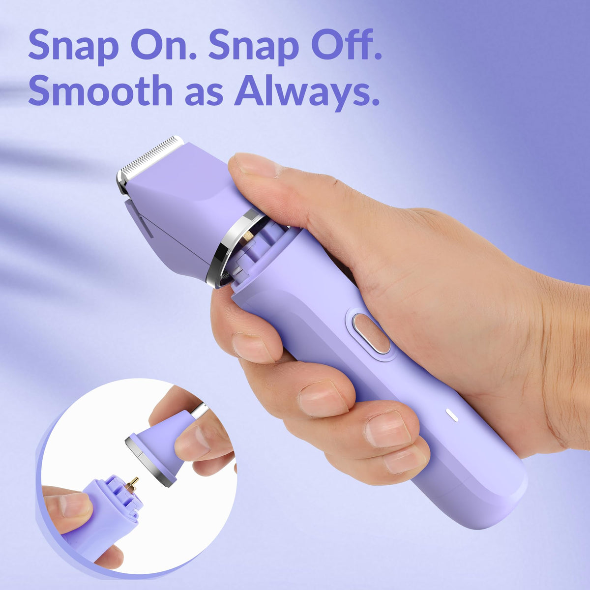 KINGTEE bikini trimmer in use shaping bikini line with precision for clean results