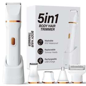 KINGTEE front view of white trimmer showing sleek design and convenience