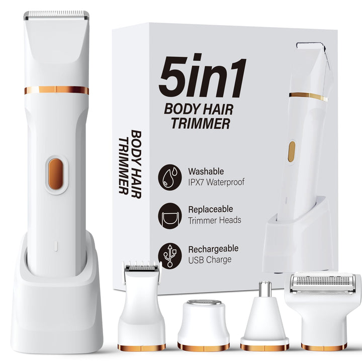 KINGTEE front view of white trimmer showing sleek design and convenience