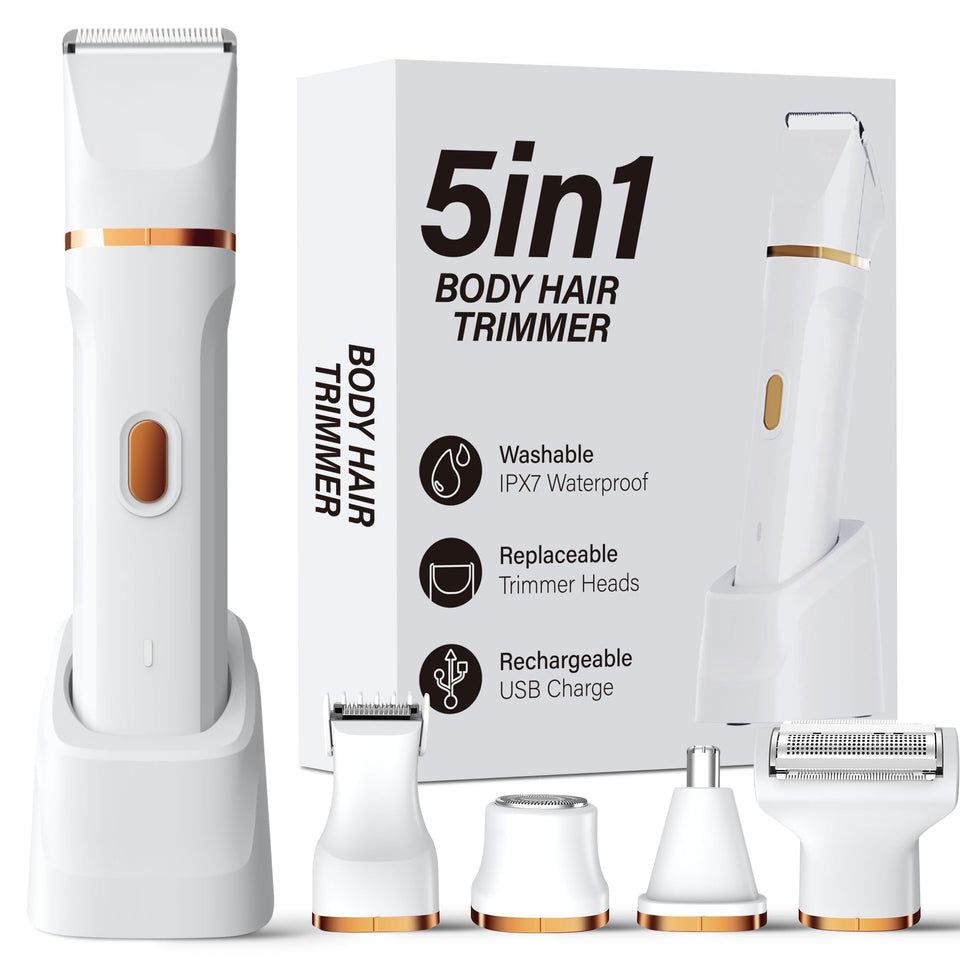 KINGTEE front view of white trimmer showing sleek design and convenience