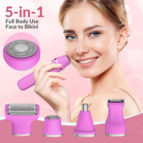KINGTEE trimmer in shower demonstrating IPX7 waterproof use and easy rinsing benefit