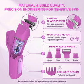 KINGTEE precision trimmer shaping the bikini line for clean, gentle results