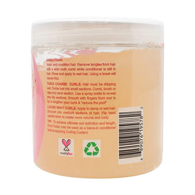 Kinky Curly ingredients label close-up highlighting natural extracts and benefits