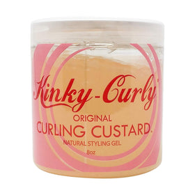 Kinky Curly open jar texture close-up showing smooth custard for easy application