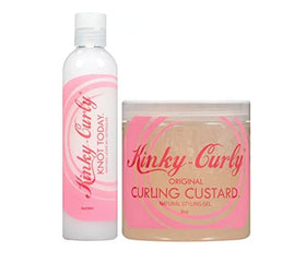 Kinky Curly close-up of Knot Today leave-in texture on palm for smooth detangling benefit