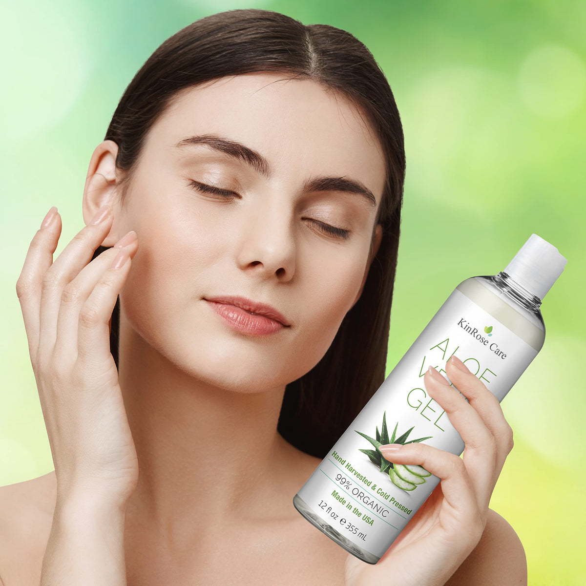 KinRose Care jar on bathroom shelf conveying daily skincare use