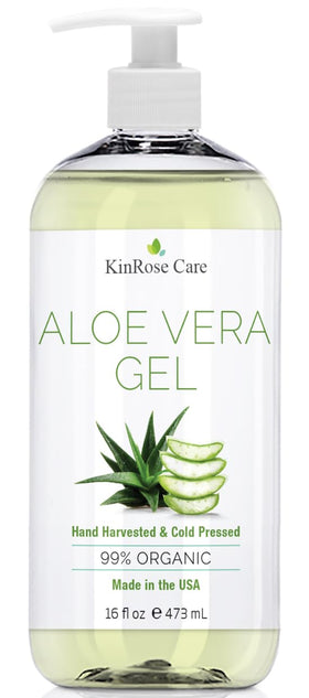 KinRose Care next to an 8oz bottle to show 16oz bigger value and longer use