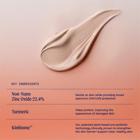 Kinship Self Reflect pump dispensing creamy mineral sunscreen