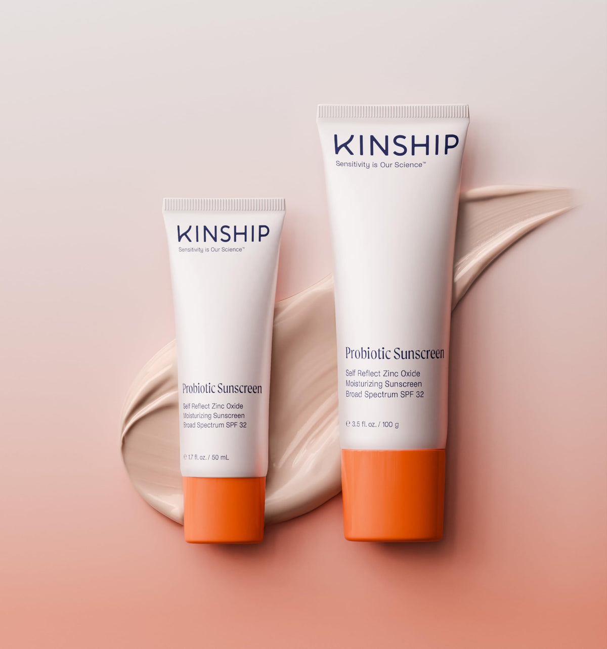 Kinship Self Reflect size comparison with 1.75 oz bottle and box