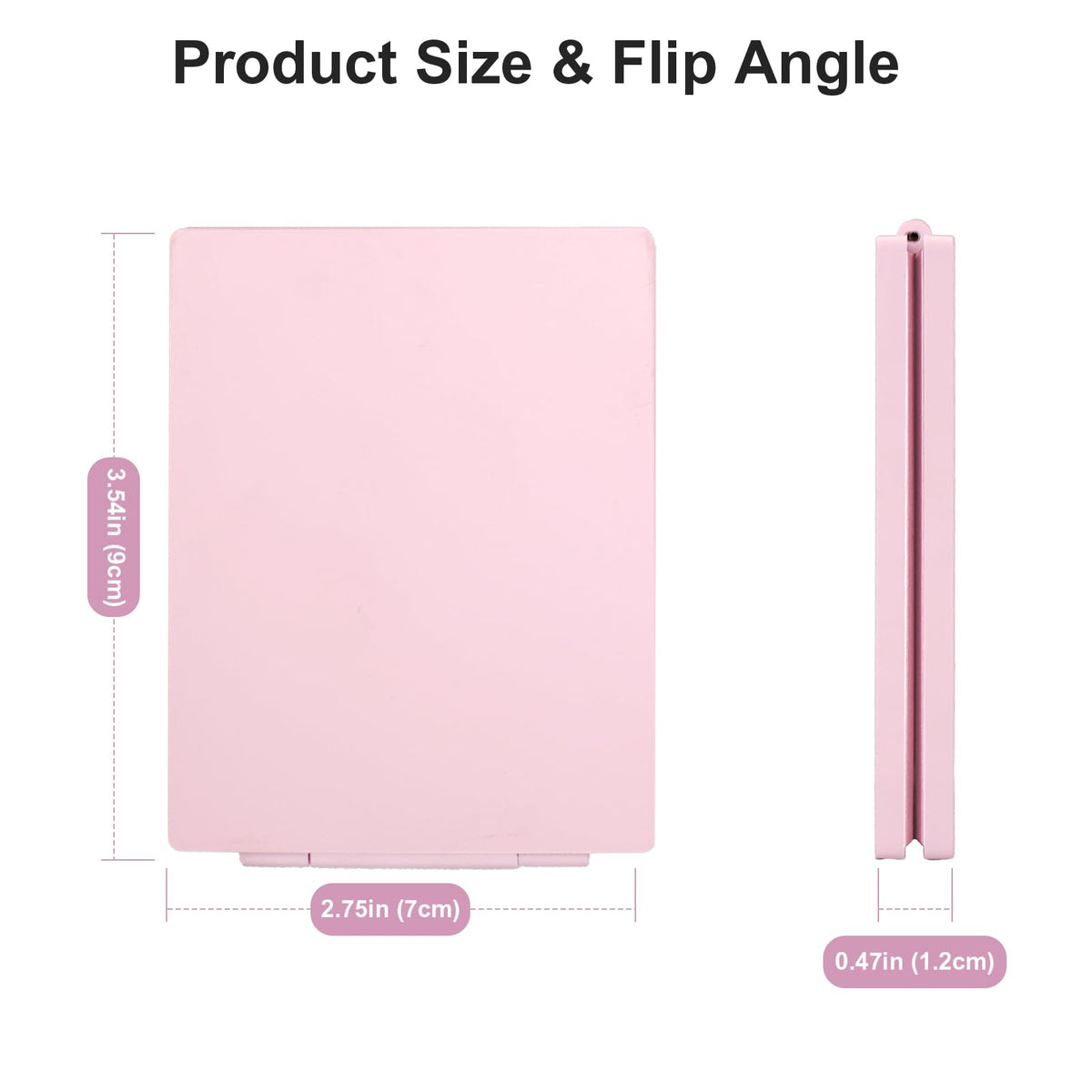 Kintion mirror in hand demonstrating use provides steady grip for touch-ups