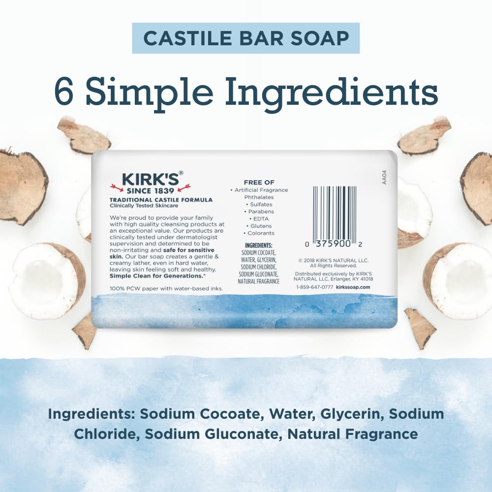 Kirk's soap close-up lather and texture demonstrating gentle, effective cleanse