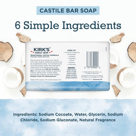 Kirk's soap close-up lather and texture demonstrating gentle, effective cleanse
