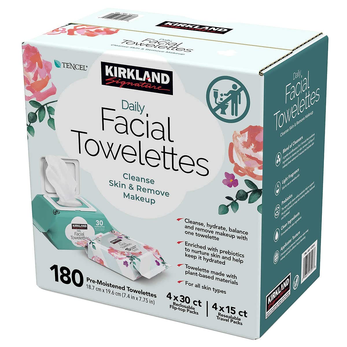 Kirkland Signature wipe texture close-up highlighting softness and effective cleansing surface