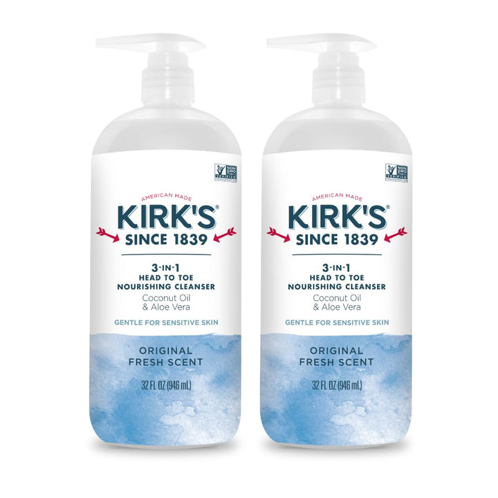 Kirk's 3-in-1 front packaging showing label and benefits for easy identification