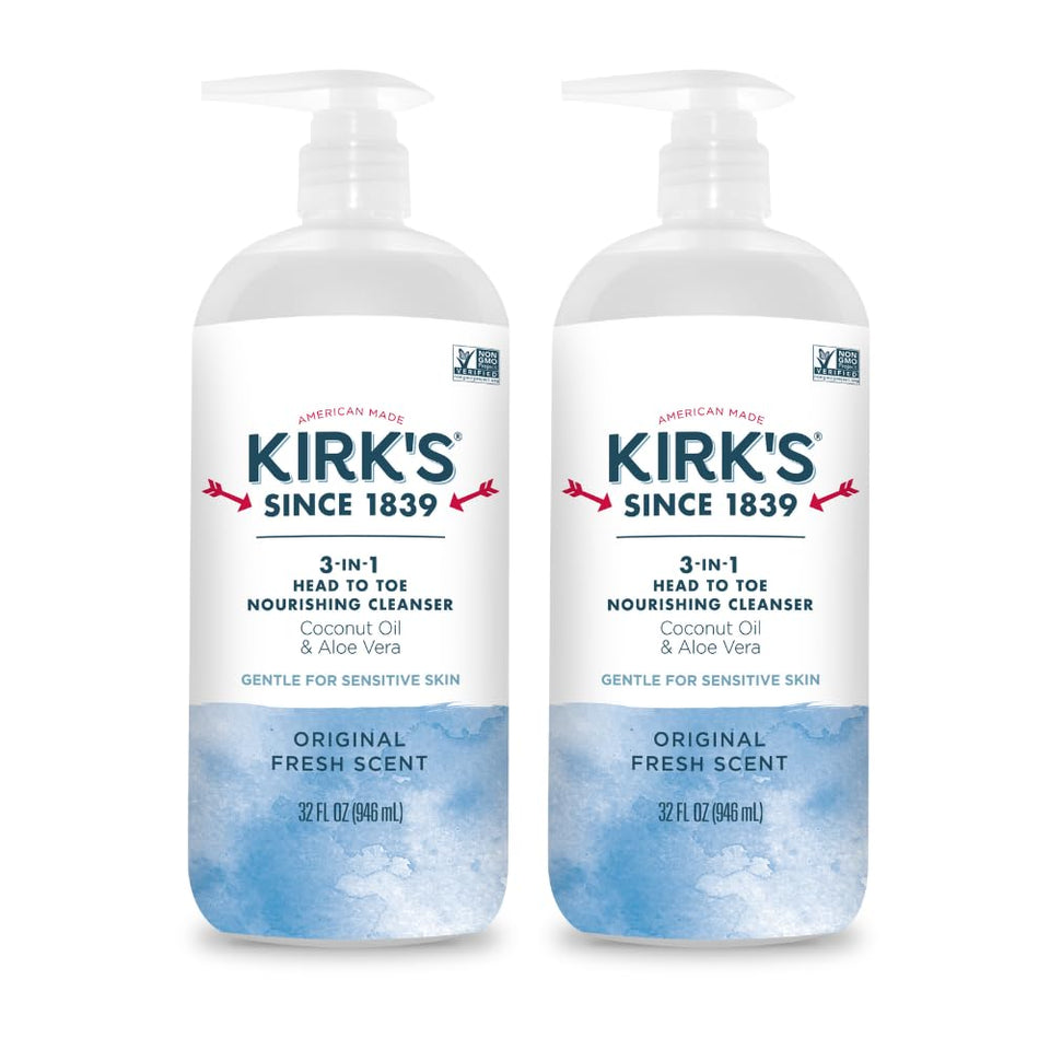 Kirk's 3-in-1 front packaging showing label and benefits for easy identification