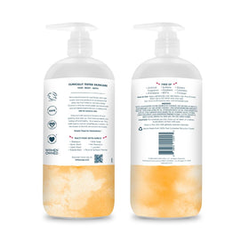 Kirk's pump top and ingredient label close-up for easy dispensing benefit