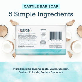 Kirk's single fragrance-free travel bar in palm, convenient sensitivity care