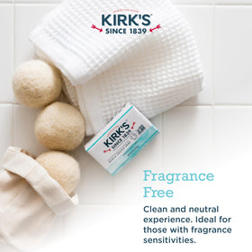 Kirk's bar inside travel kit showing solid soap convenience for trips